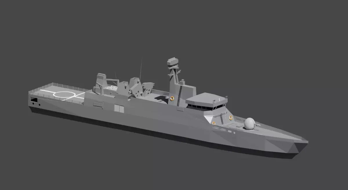 Frigate  Sigma Class Low-poly 3D model