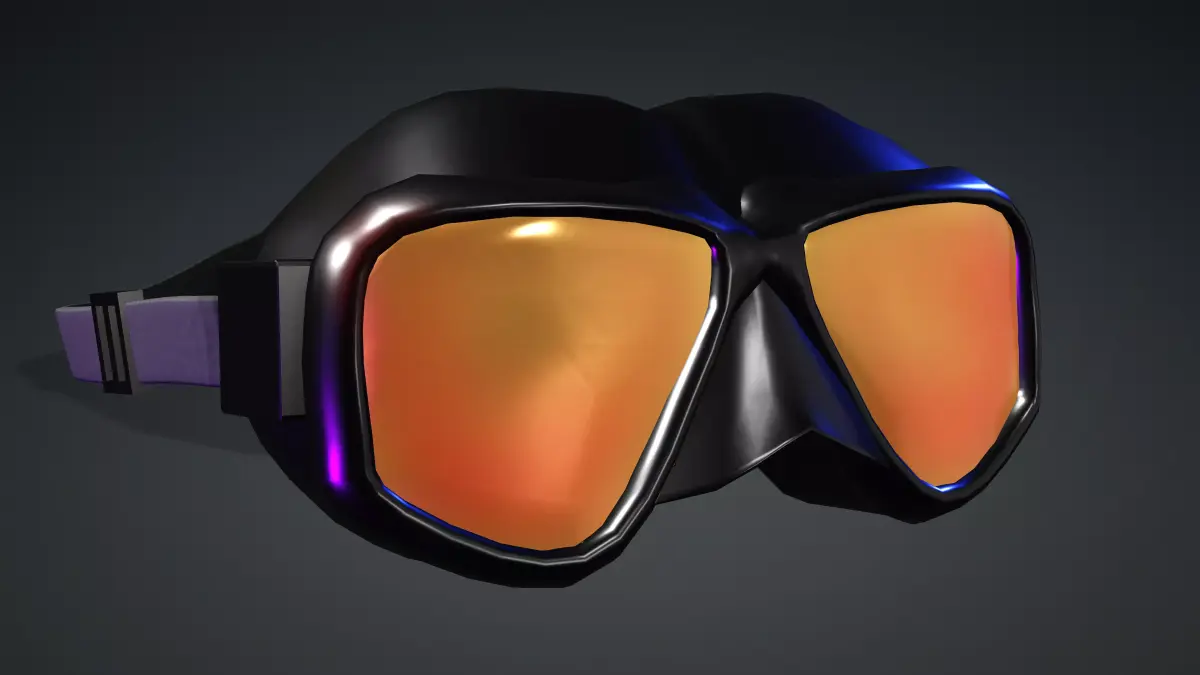 High Quality Googles low poly Low-poly 3D model