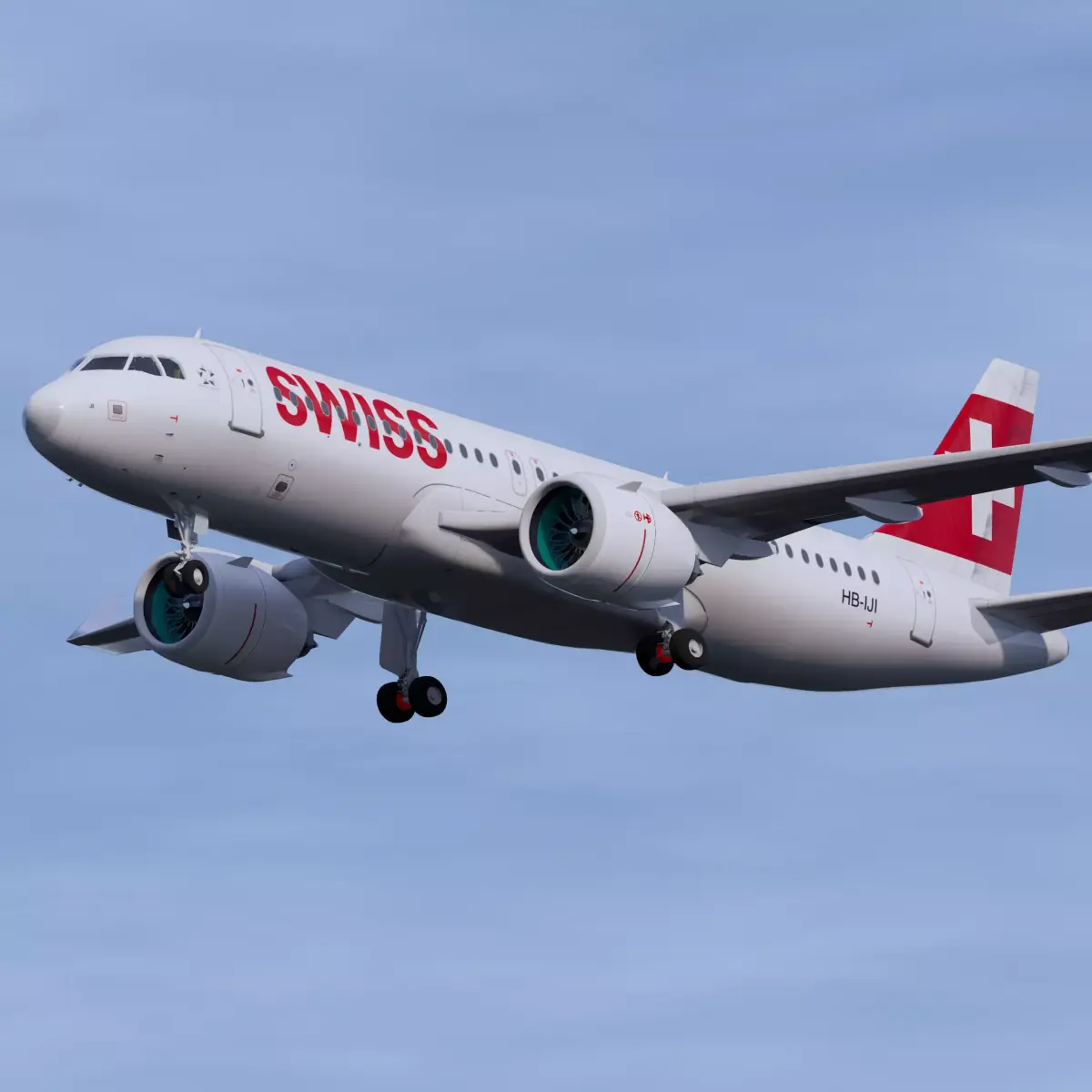 Swiss A320 3D model
