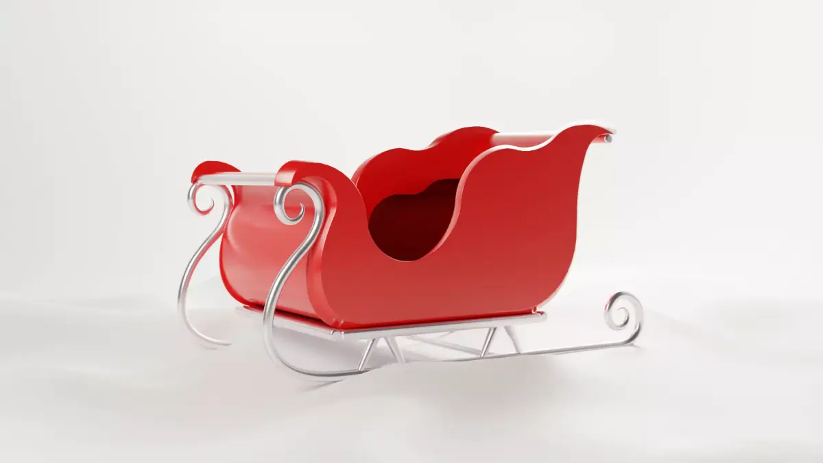 Santa Claus sleigh  3D model purchase