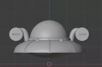Rick Sanchez ship Low-poly 3D model