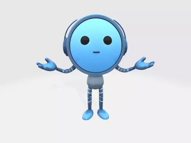 Robot Low-poly 3D model 23