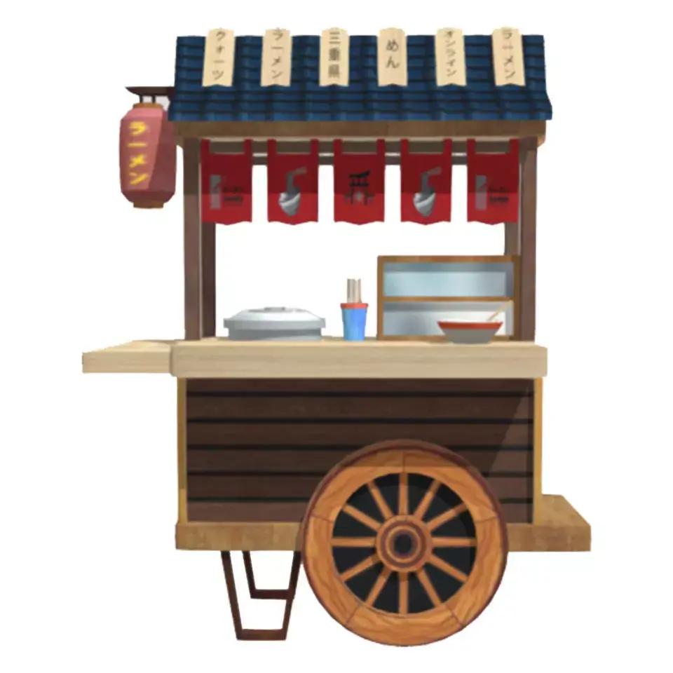 Kedai Ramen Low-poly 3D model