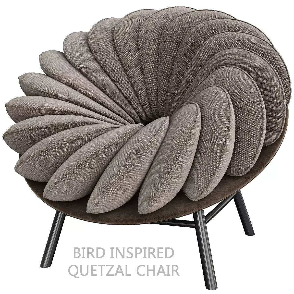 Bird Inspired Quetzal Chair by Marc Venot 3d model Low-poly 3D model