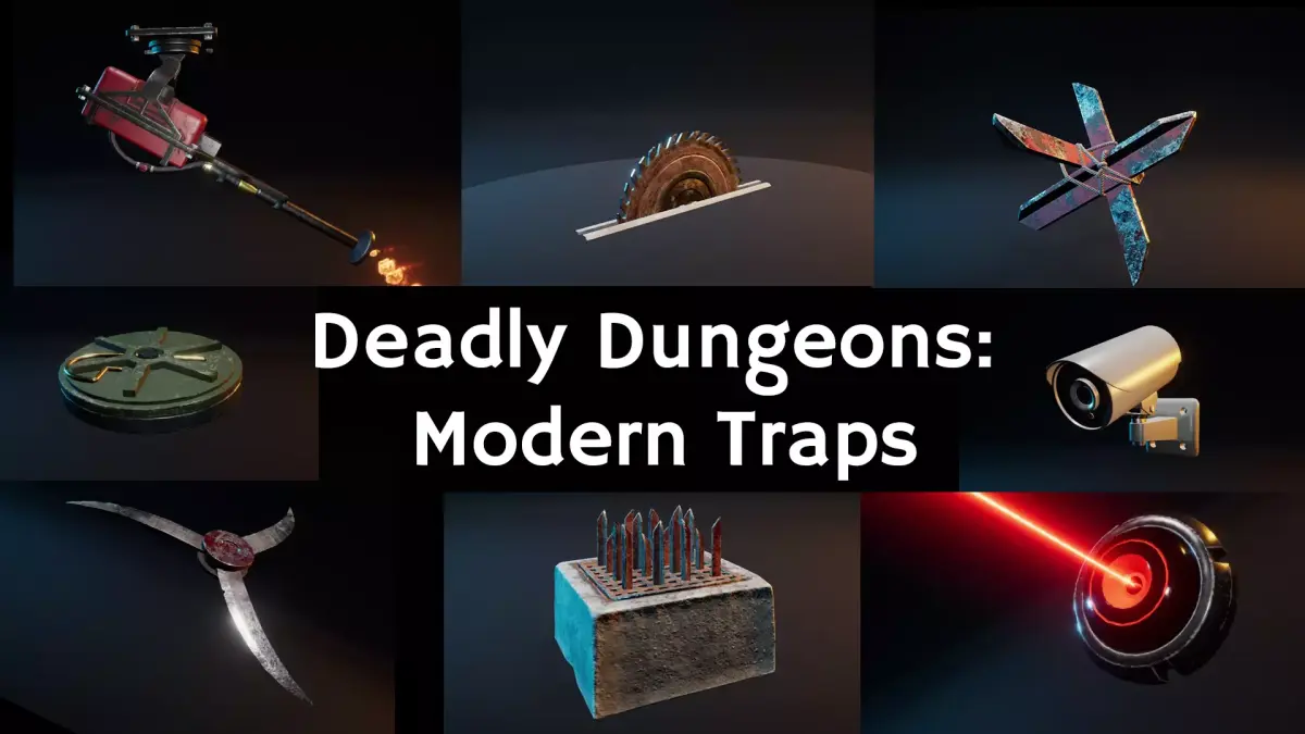 Deadly Dungeons - Modern  Traps Low-poly 3D model