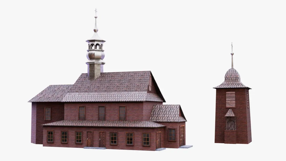 Wooden Church Saint Florian 3D model