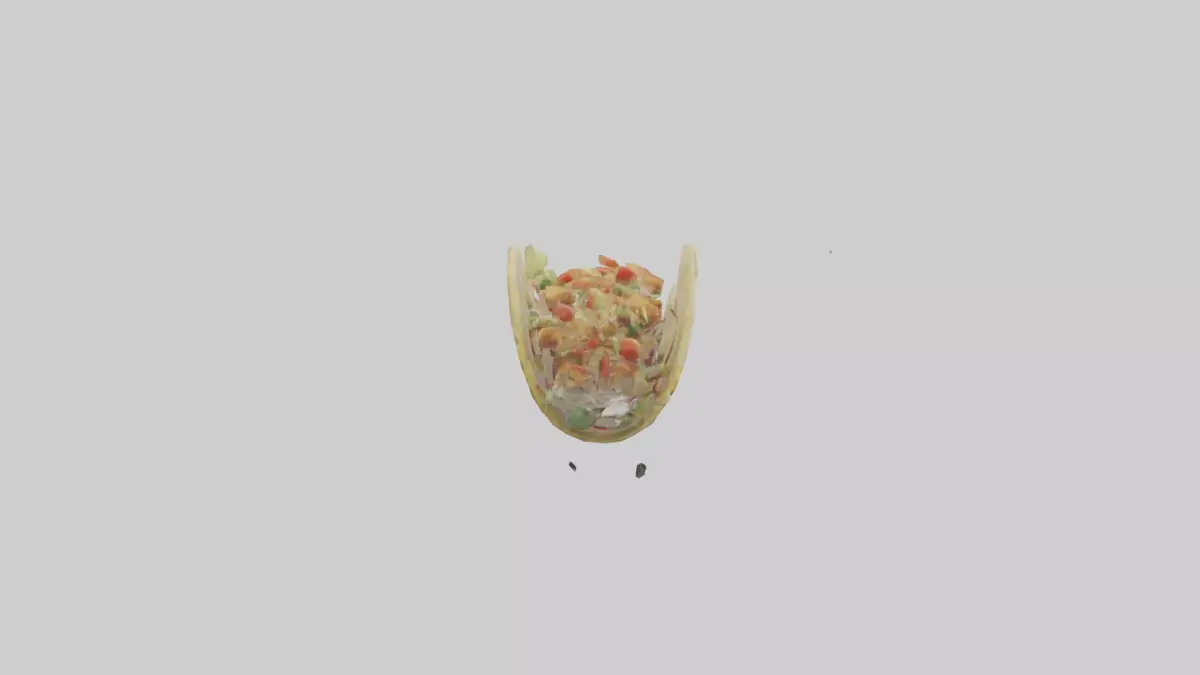 Fish taco model Low-poly 3D model