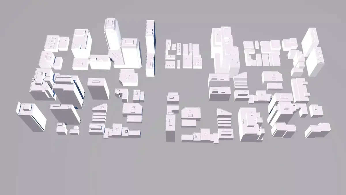 Buildings City building industrial park commercial housing 3D model