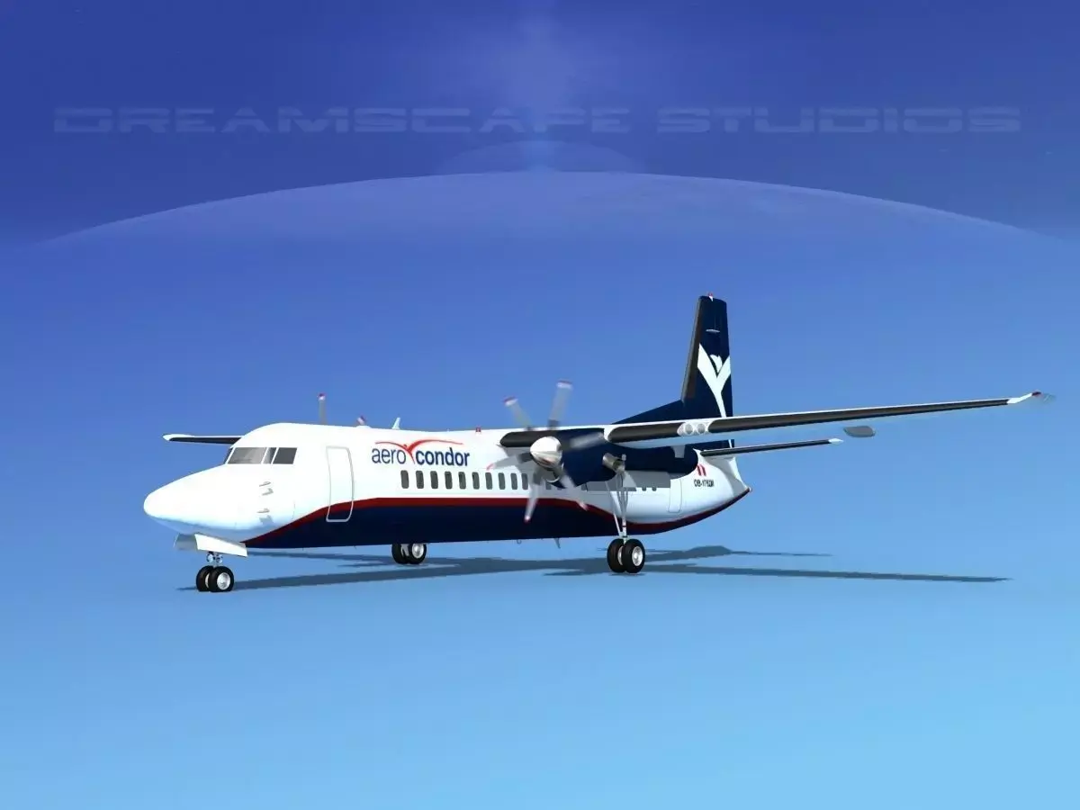 Fokker 50 Aero Condor 3D model