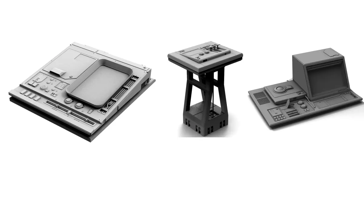 Sci-fi Computer Panel Pack KitBash  3D model