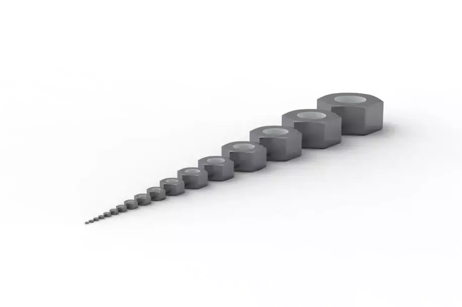 Hexagon nut ISO 4032 DIN 934 3D model