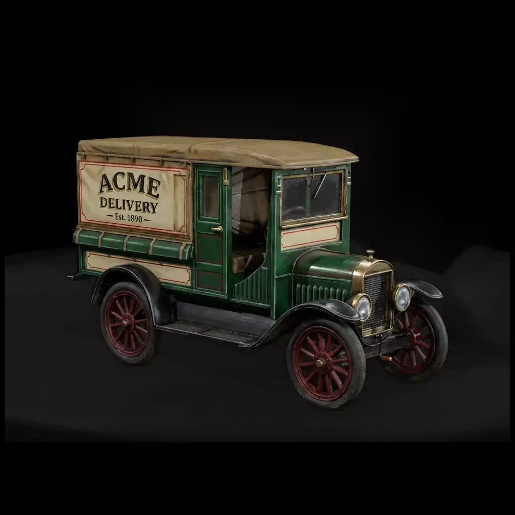 HO Delivery Truck Diorama Vehicle Printable STL 3D print model