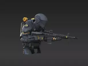 100 - Bug Stomper Liberator - Sci-Fi Shock Trooper for T 3D print model