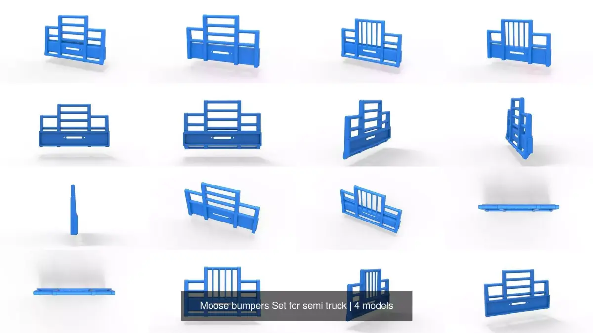 Moose bumpers Set for semi truck 3D Model Pack