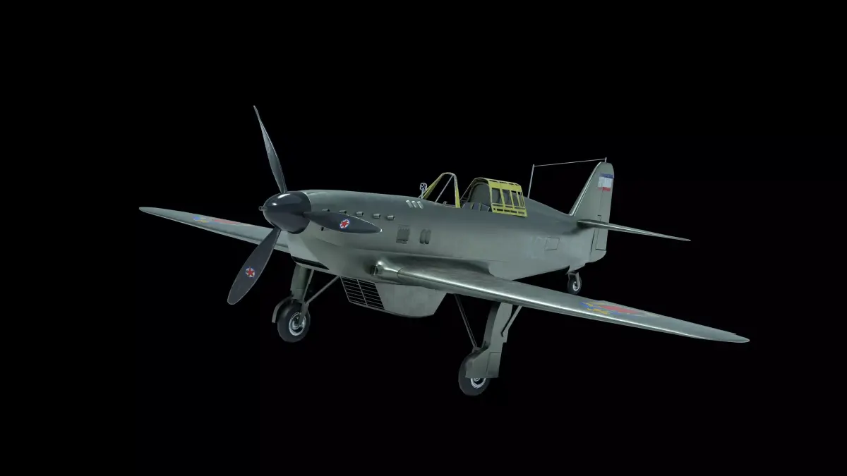 Military Aircraft WW2 Low-poly 3D model