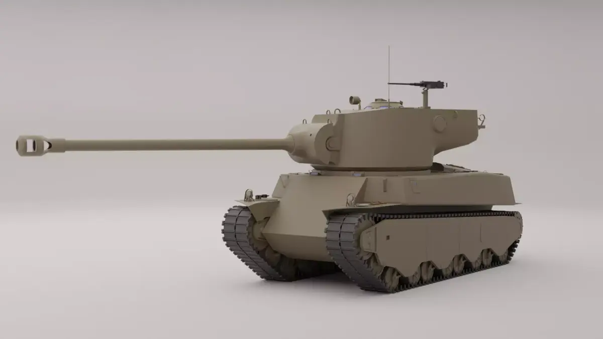 M6A2E1 Tank Free low-poly 3D model