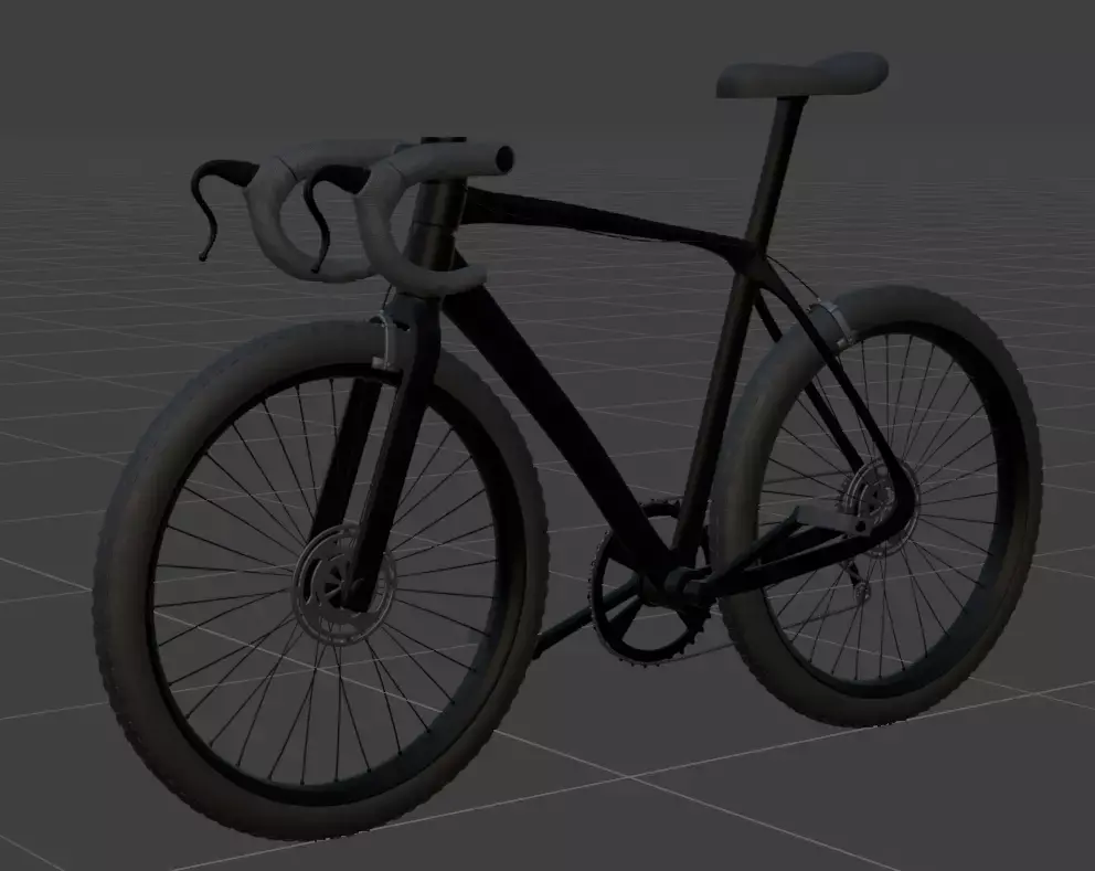 Aero Road Bike Low-poly 3D model