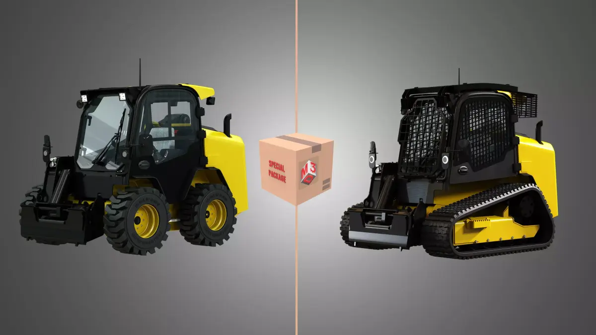 JCB Skid Steer Loader 325T and 260 3D Model Pack