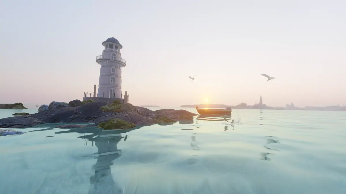3D Lighthouse Portside Low-poly 3D model