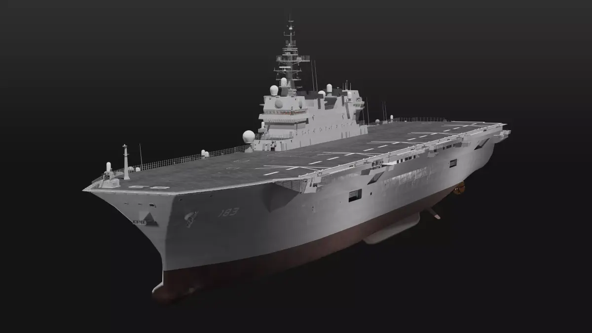 JMSDF Izumo class helicopter carrier model 3D model