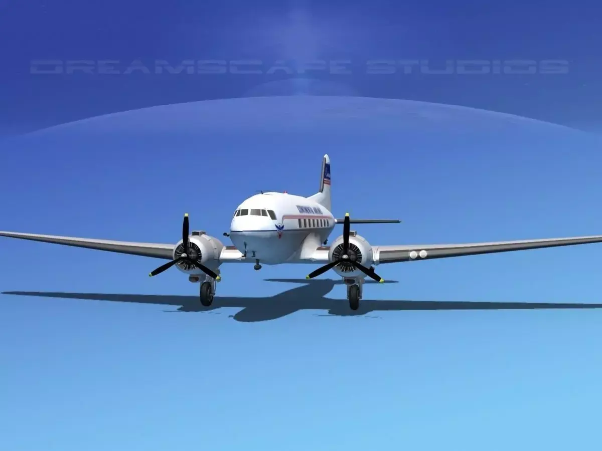 Douglas DC-3 Continental 3D model