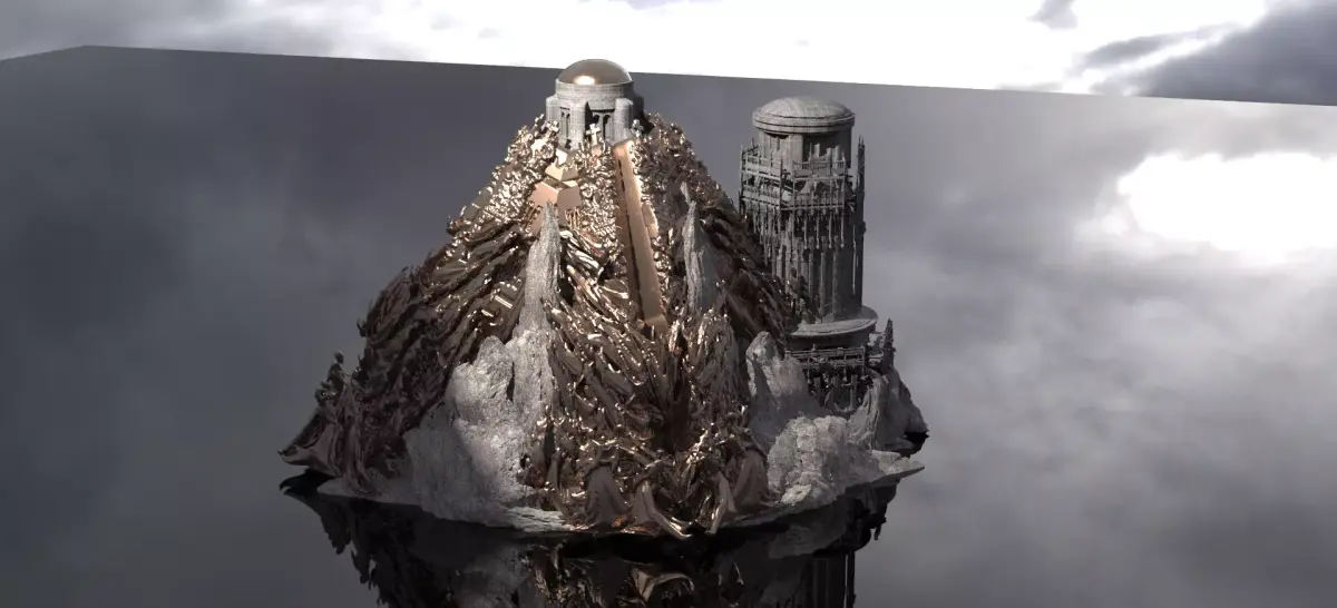 Dantes underworld pyramid 3D model