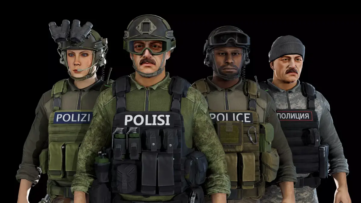 Law Enforcement Low-poly 3D model