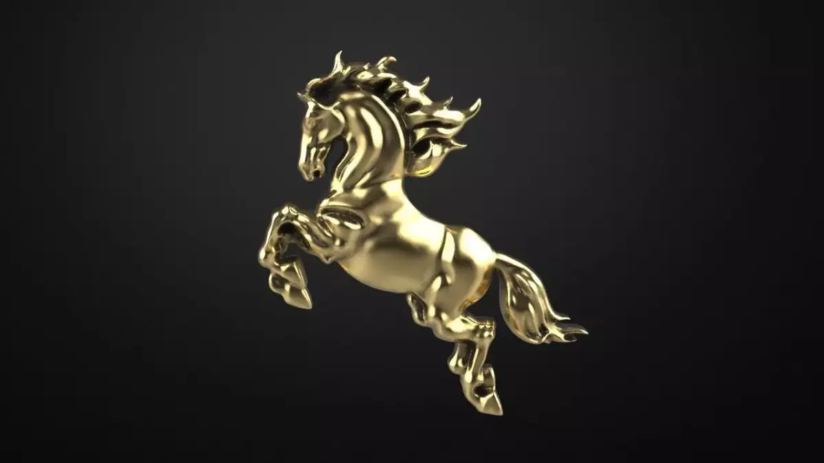 Horse for casting model 3D print model