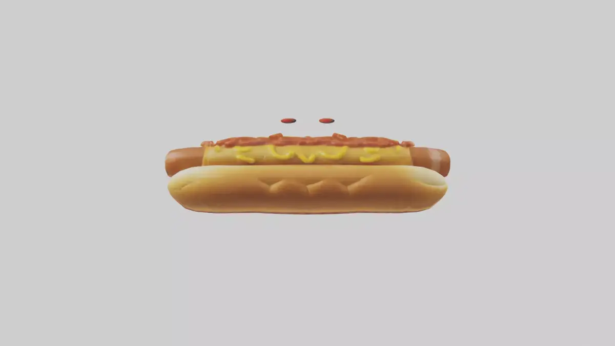 Chili dog model 3D model