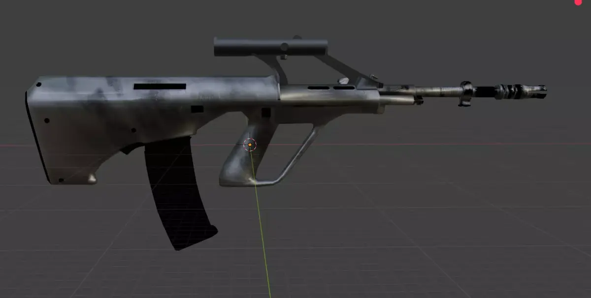 weapon aug Low-poly 3D model