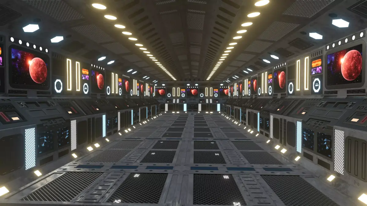 scifi planet in space 3D model
