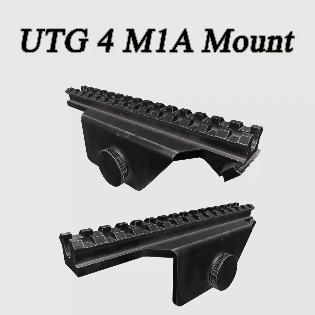 UTG 4-Point Locking Deluxe M14 M1A Scope Mount PBR Low-poly 3D model
