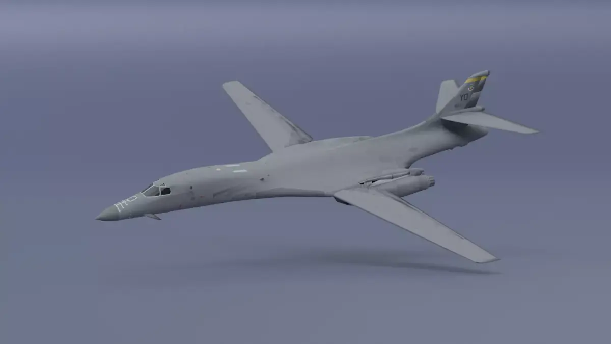 B-1 Lancer Fighter Plane Low-poly 3D model