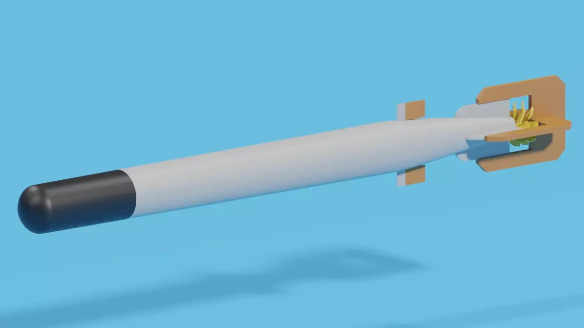 WW2 Japanese Type 91 Torpedo 3D model