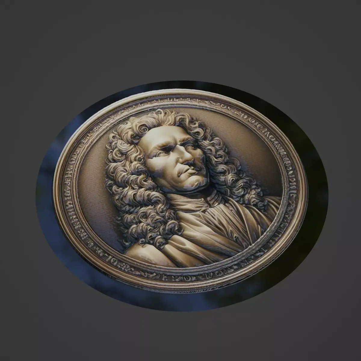 Leibniz Medallion 3D print model get