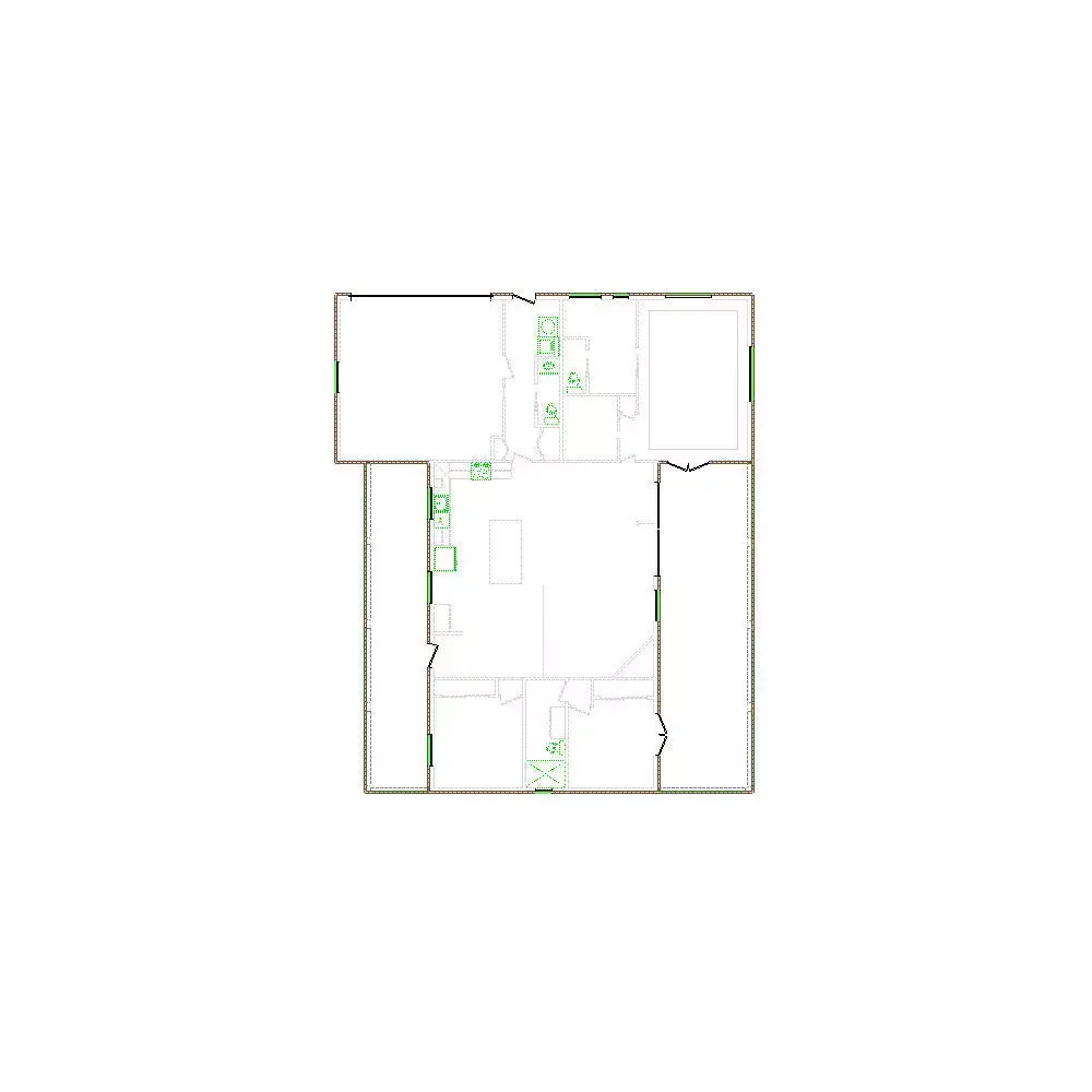 Detailed Exterior Sketch by Interior - 3501-4000 SF - Xactimate 3D model