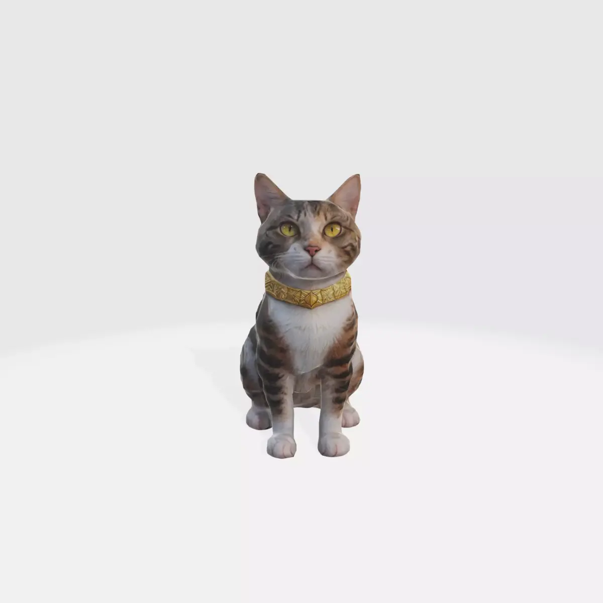 A calico cat 3D model