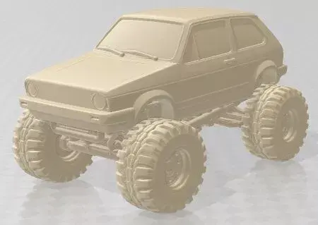 Volkwagen Golf MK1 - Monster Truck Printable 3D print model