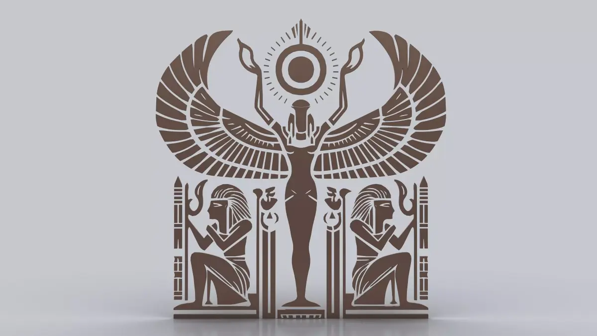 Egyptian Symbols - 057 - Topology Low-poly 3D model