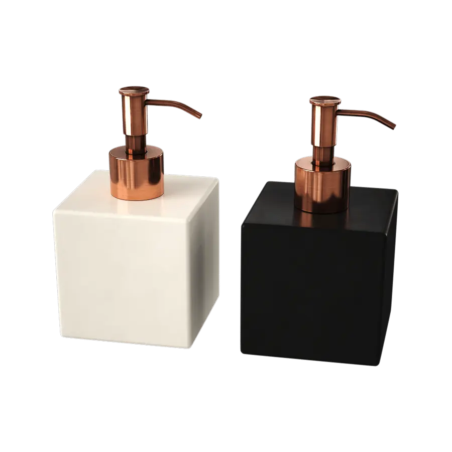  Bathroom Soap Dispenser Set Models, Black &amp; White 
