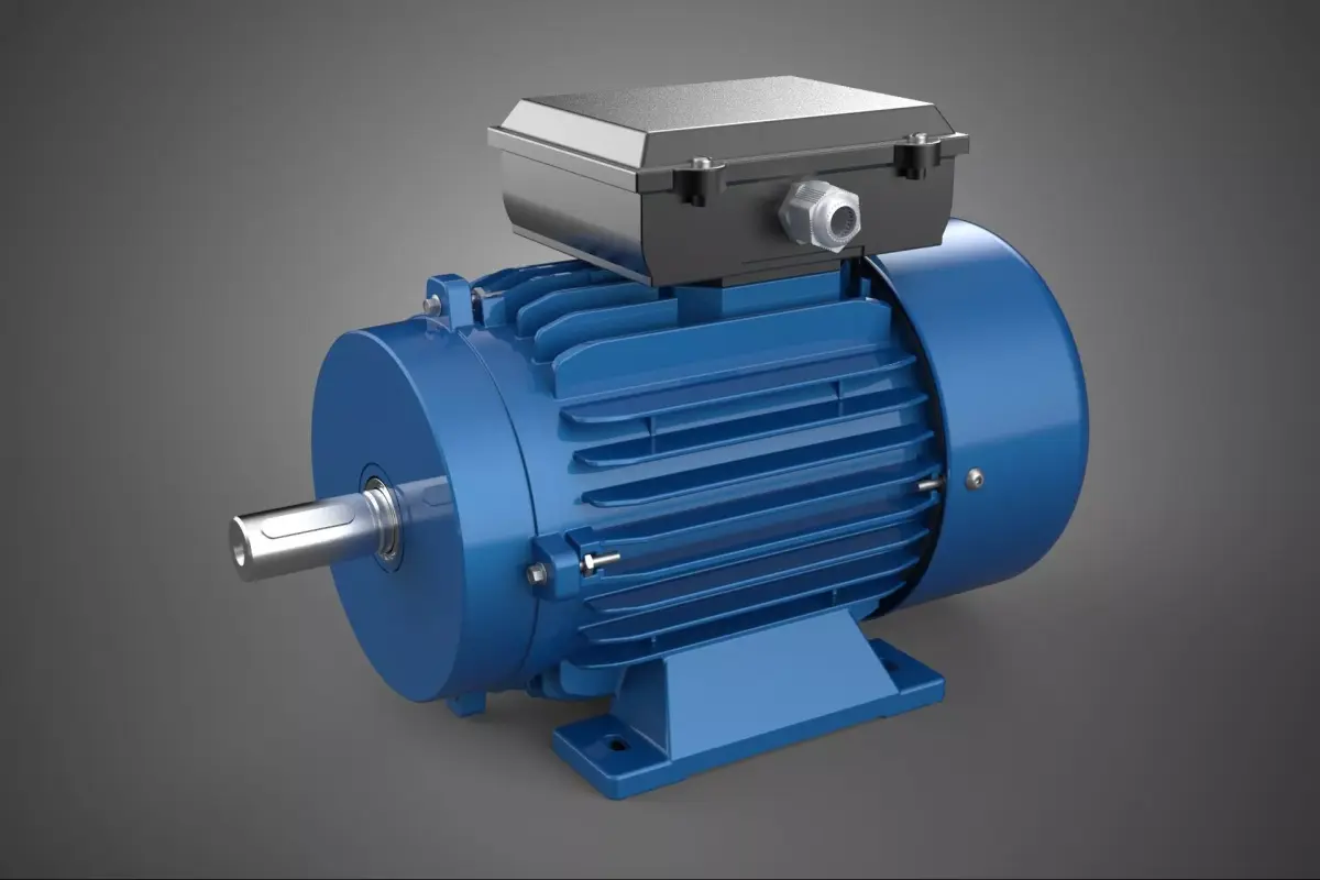 STANDARD INDUSTRIAL GENERIC BLUE ELECTRIC MOTOR AC INDUCTION 3D model