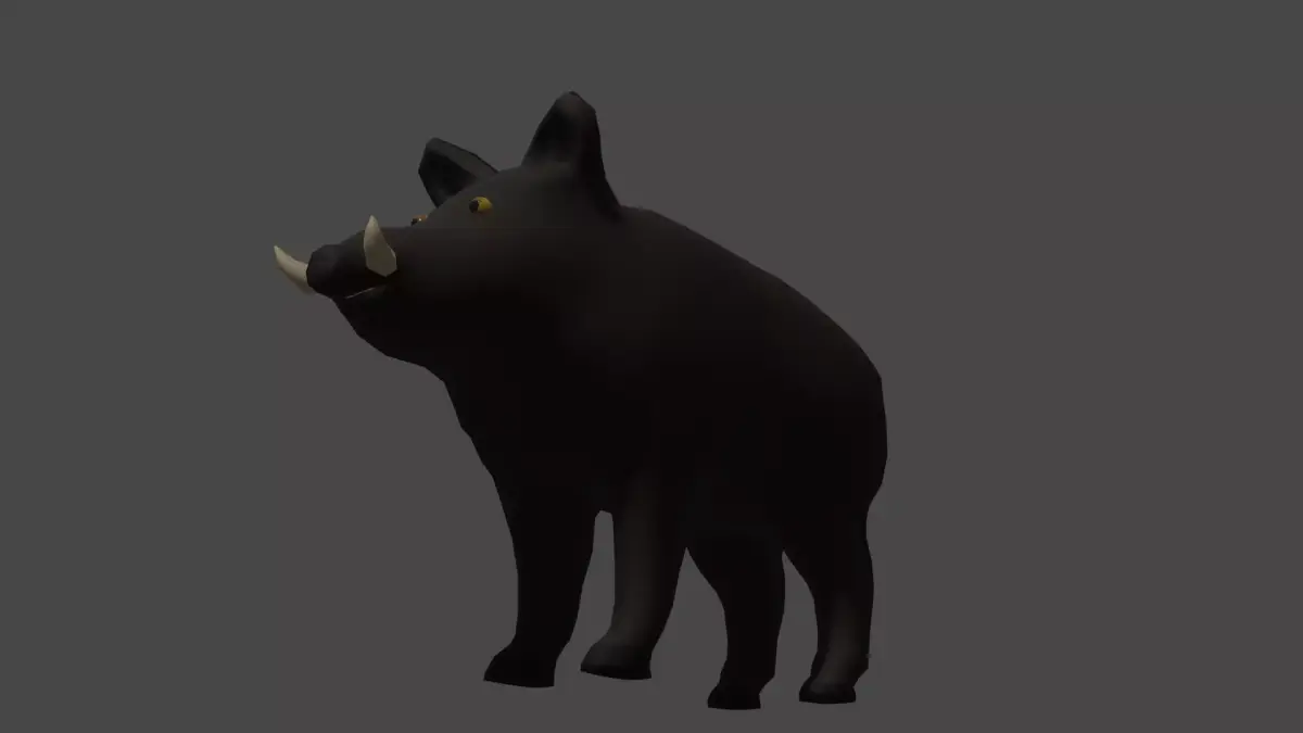 LowPoly Boar Low-poly 3D model