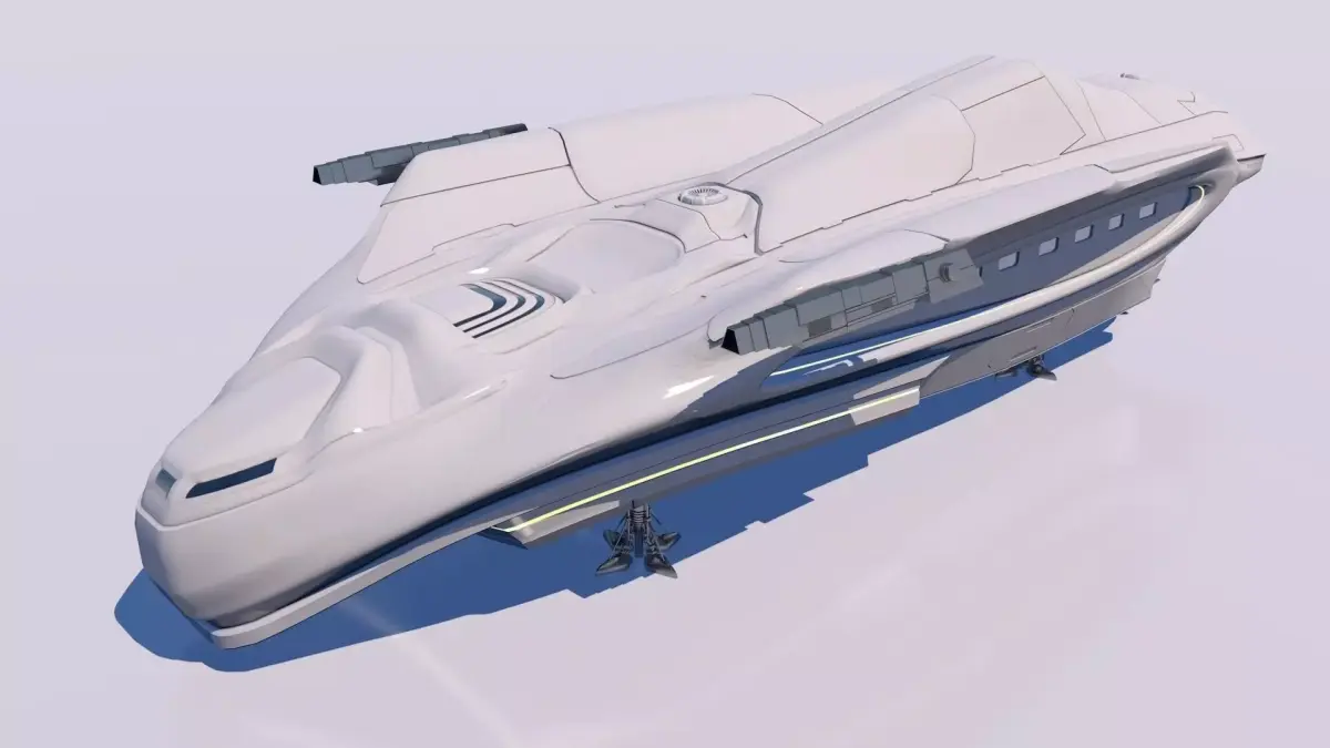 spaceship interplanetary 3D model