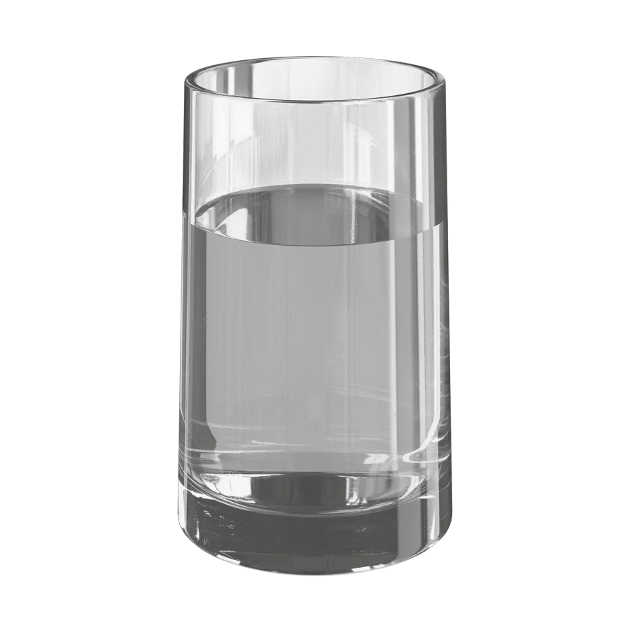  Tall Vintage Drinking Glass with Water Model 