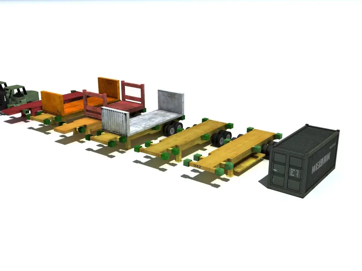 heavy vehicle lowpoly model 3D model