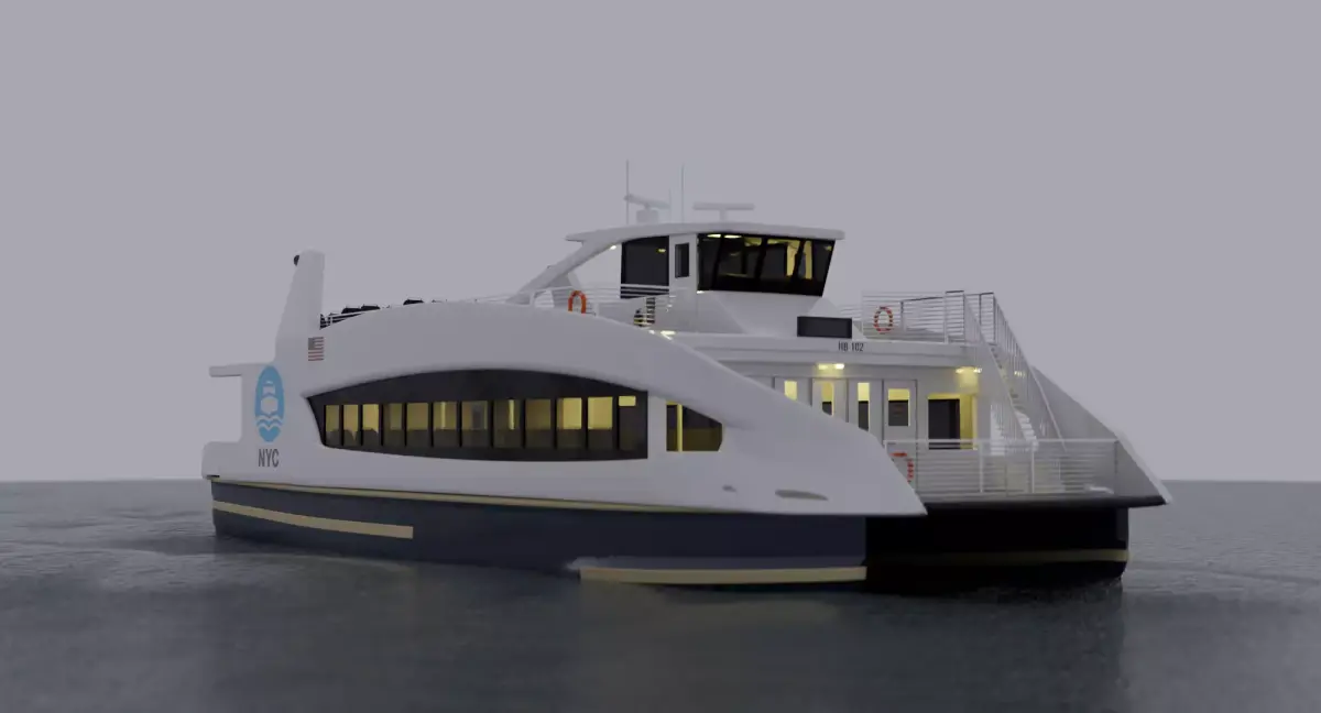 Nyc Ferry - New York Full Interior Low-poly 3D model