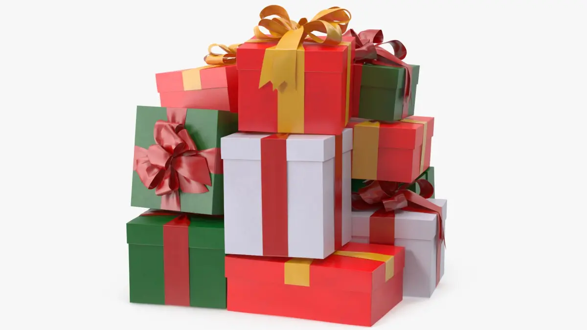 Present Gift Boxes 3D model