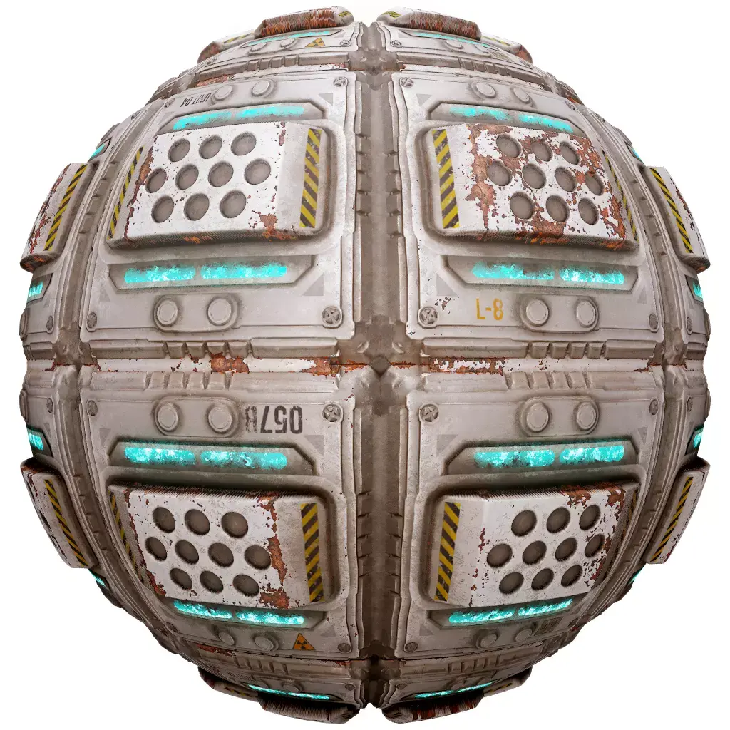 PBR Seamless Sci-Fi Texture 53 Low-poly 3D model