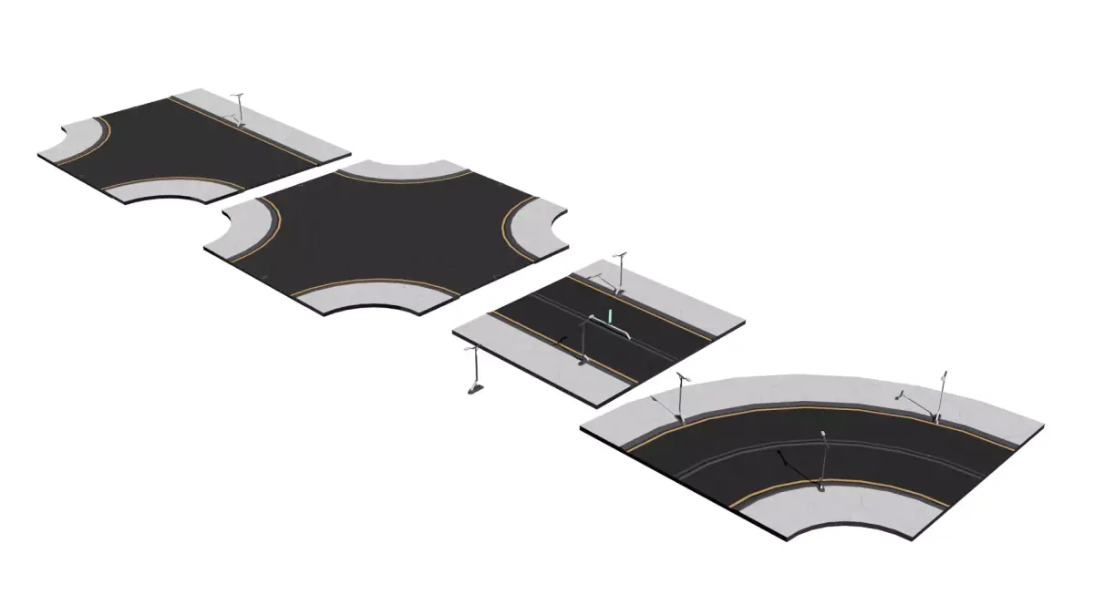 Sci-fi city road 3D model