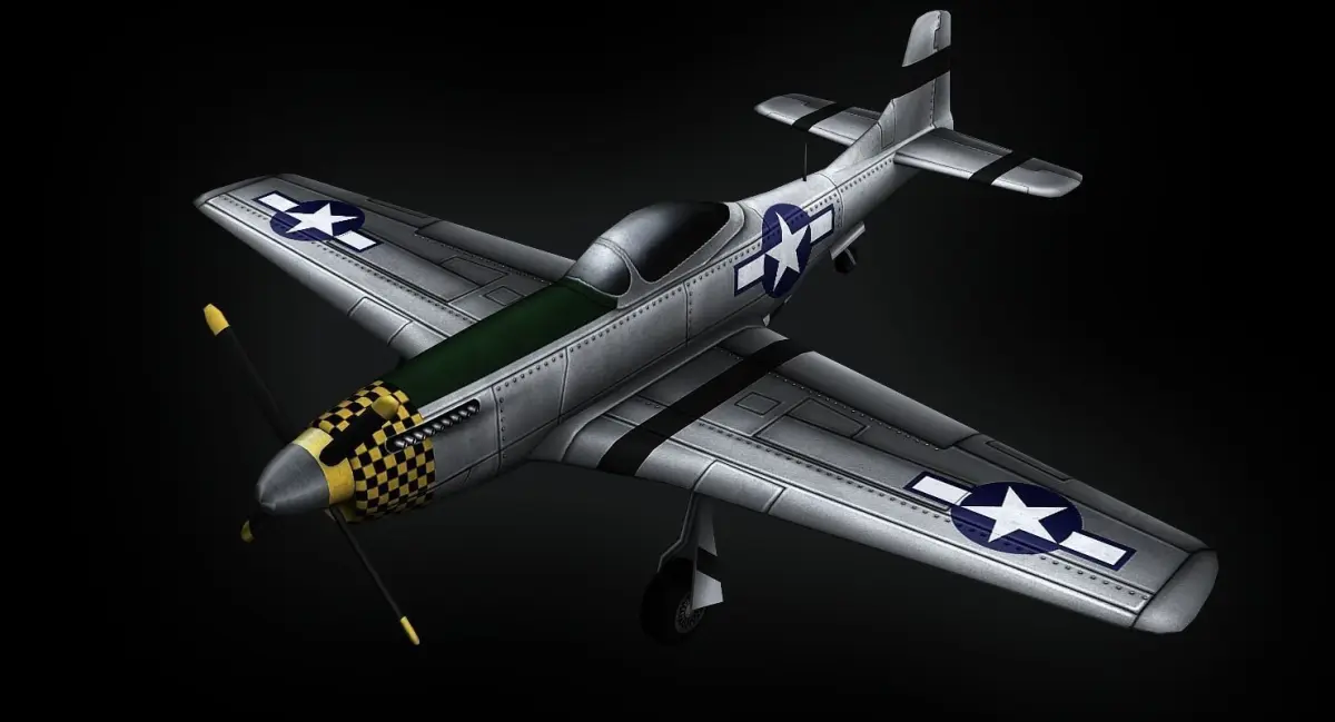 P-51 Mustang Low-poly 3D model purchase